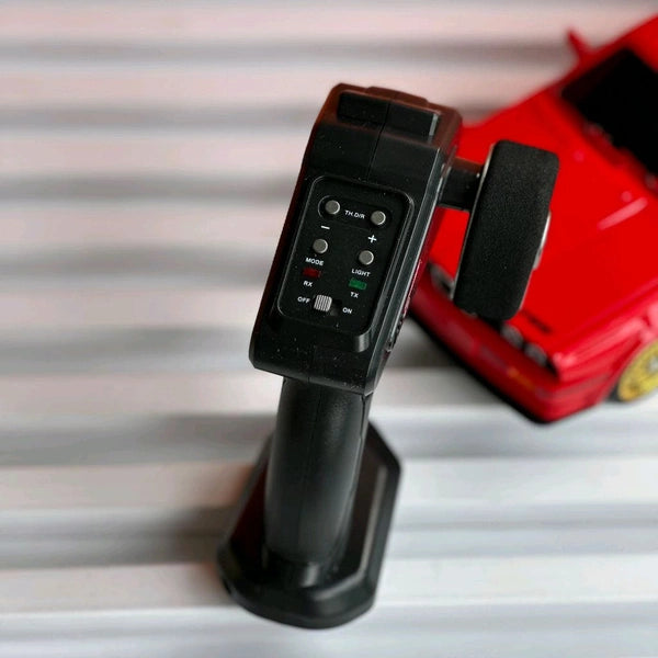 Remote Control Car 2.4GHZ High Speed Racing Car with Drift Tires, Roadblocks And LED Headlights Dual