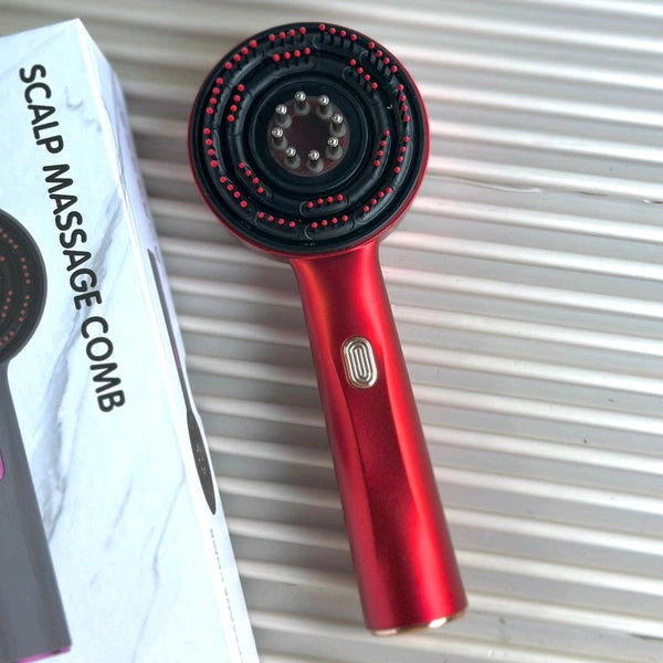 Electric Scalp Massage Comb – With Vibration &amp; LED Therapy