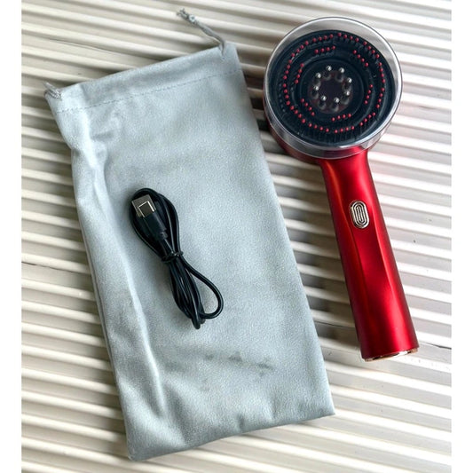 Electric Scalp Massage Comb – With Vibration &amp; LED Therapy